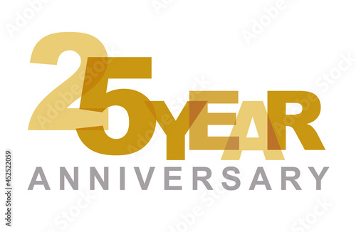 banner 25th year anniversary concept