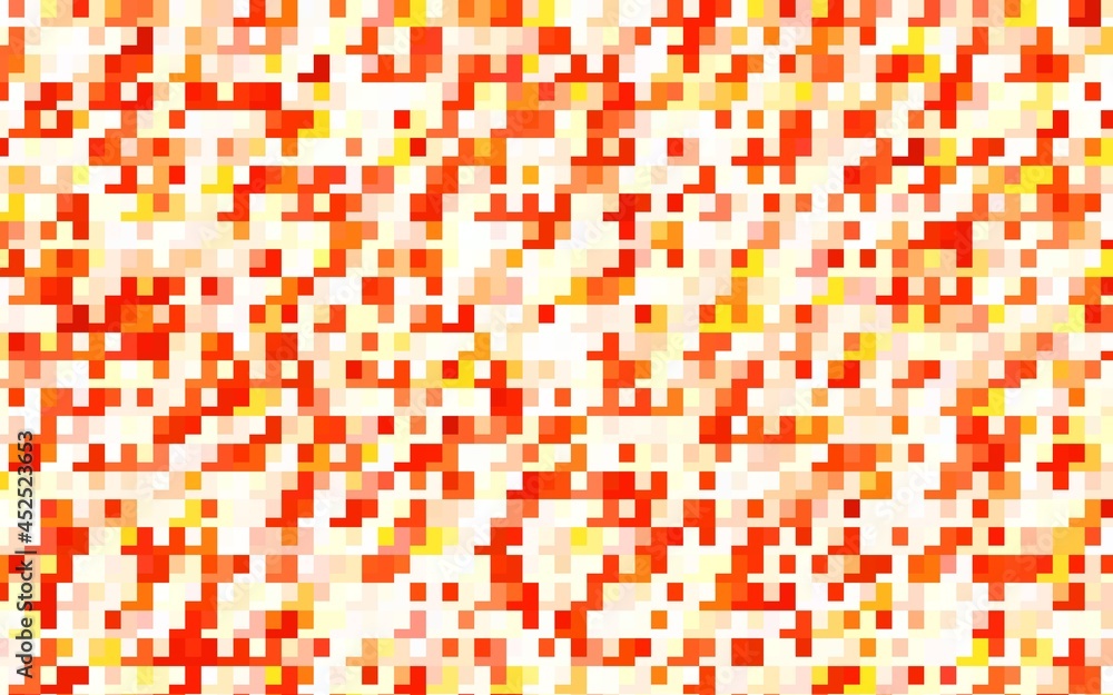 Light Red, Yellow vector background with rectangles.
