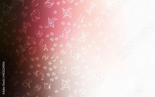 Light Pink, Red vector layout with restaurant food.