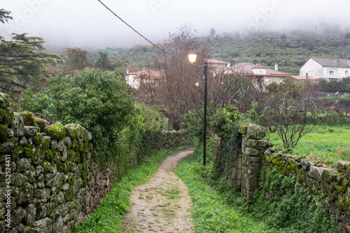 Obraz na płótnie San Martin de Trevejo (or Sa Martin de Trevellu), Spain. A town in Extremadura, one of the three villages where the A Fala language is spoken w salonie