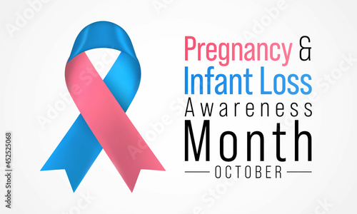 Pregnancy and infant loss awareness month (SIDS) is observed every year in October, to honor and remember those who have lost a child during pregnancy or in infancy. Vector illustration