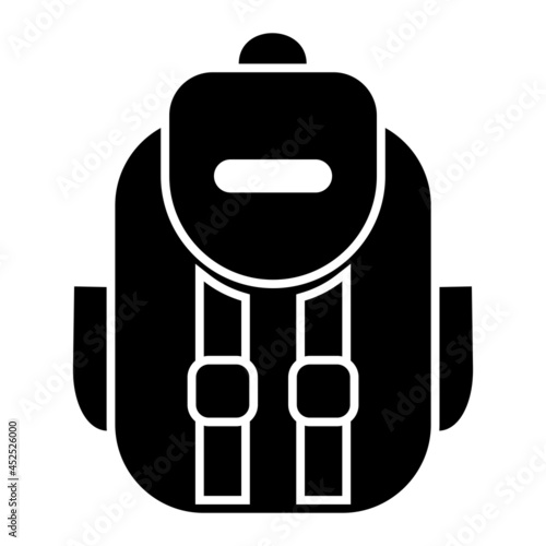 Vector Bagpack Glyph Icon Design