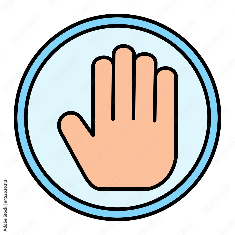Vector Stop Filled Outline Icon Design Vector Stop Filled Outline Icon Design