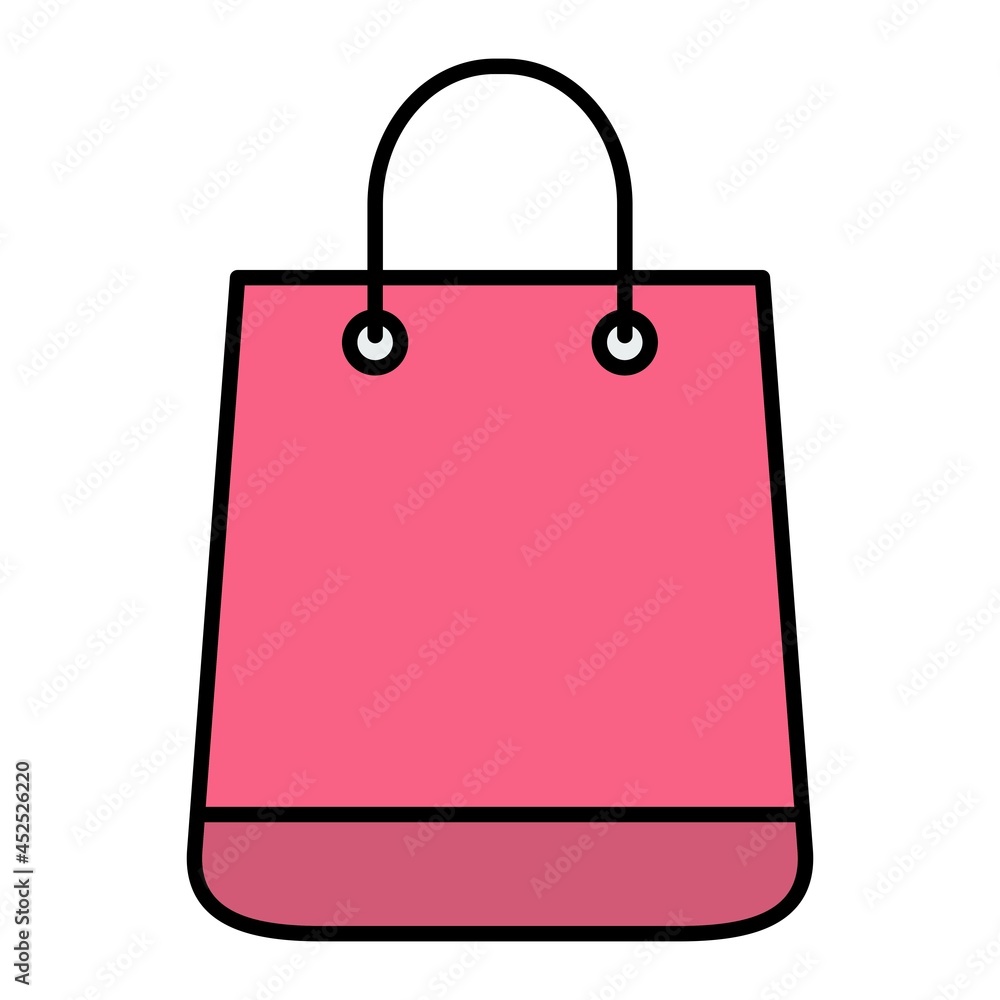 Vector Shopping Bag Filled Outline Icon Design Vector Shopping Bag Filled Outline Icon Design