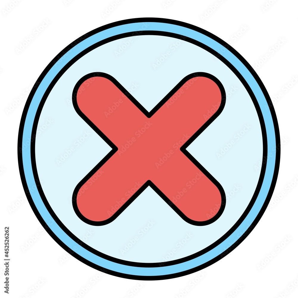 Vector Cancel Filled Outline Icon Design Vector Cancel Filled Outline Icon Design