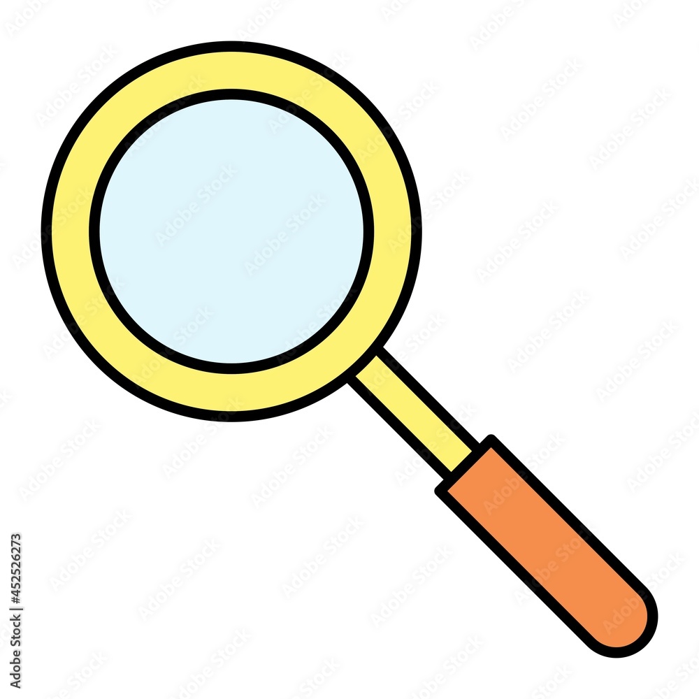Vector Magnifing Glass Filled Outline Icon Design Vector Magnifing Glass Filled Outline Icon Design