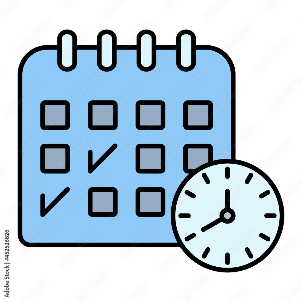 Vector Schedule Filled Outline Icon Design Vector Schedule Filled Outline Icon Design