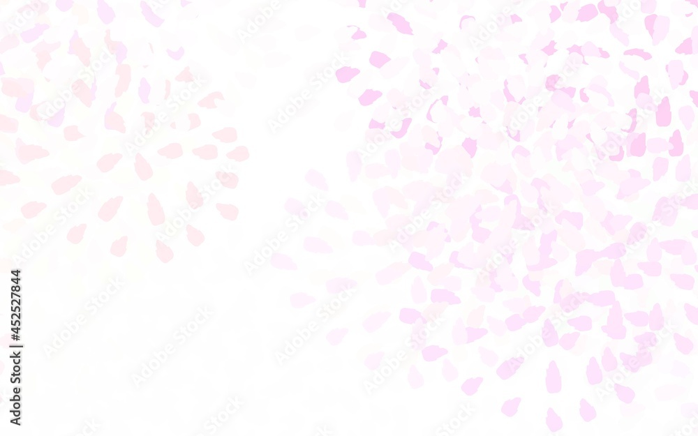 Light Pink, Yellow vector pattern with random forms.