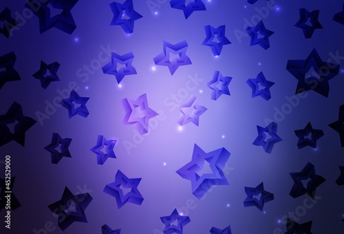 Wallpaper Mural Light Purple vector texture with beautiful stars. Torontodigital.ca