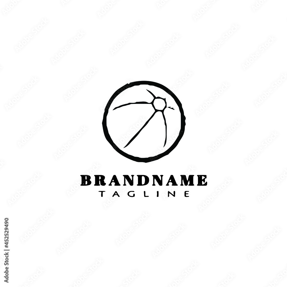 ball cartoon logo icon design illustration