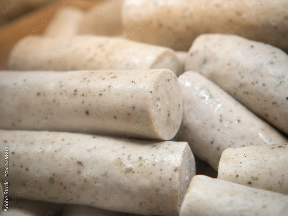 Φωτογραφία Steamed Thai Sausages or Vietnamese pork Sausages with ground pepper and spices