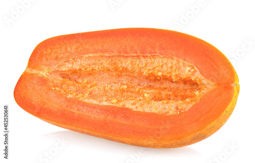 fresh papaya isolated on white background