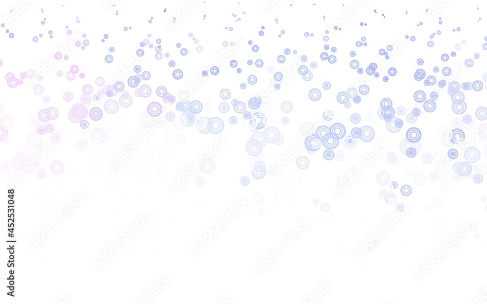Light Pink, Blue vector background with bubbles. Light Pink, Blue vector background with bubbles.