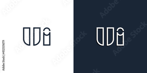 Abstract line art initial letters UI logo.