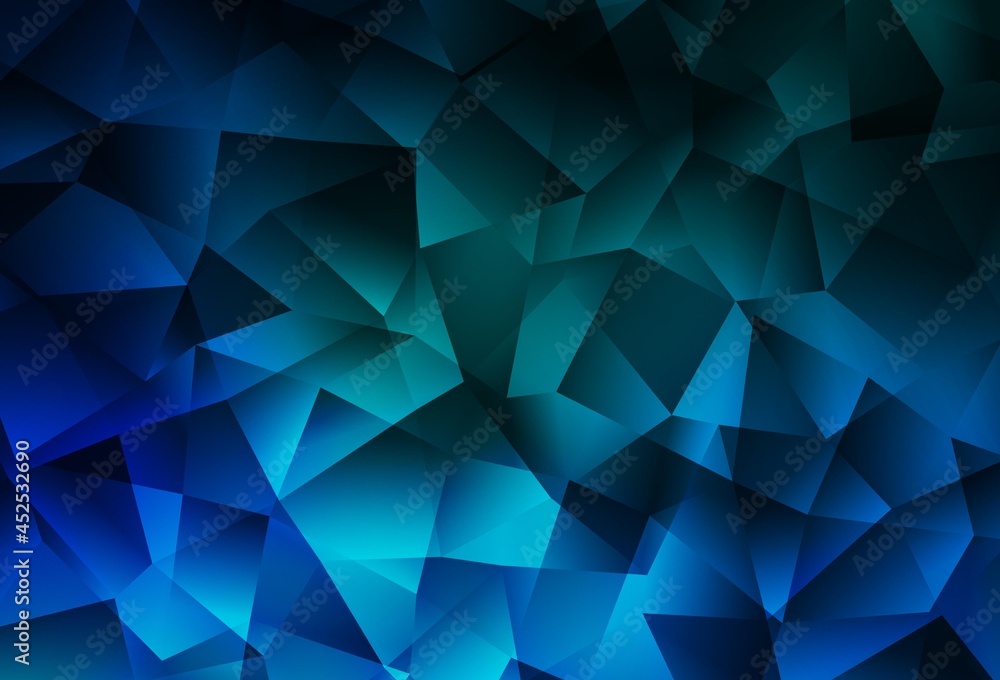 Dark Blue, Green vector polygonal template. Dark Blue, Green vector polygonal template.