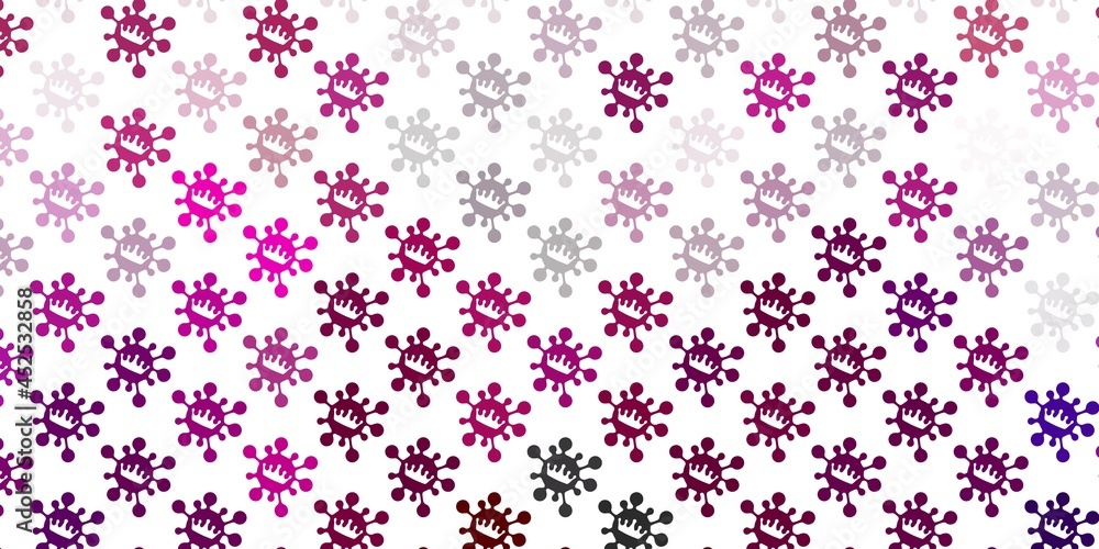 Light pink vector pattern with coronavirus elements. Light pink vector pattern with coronavirus elements.