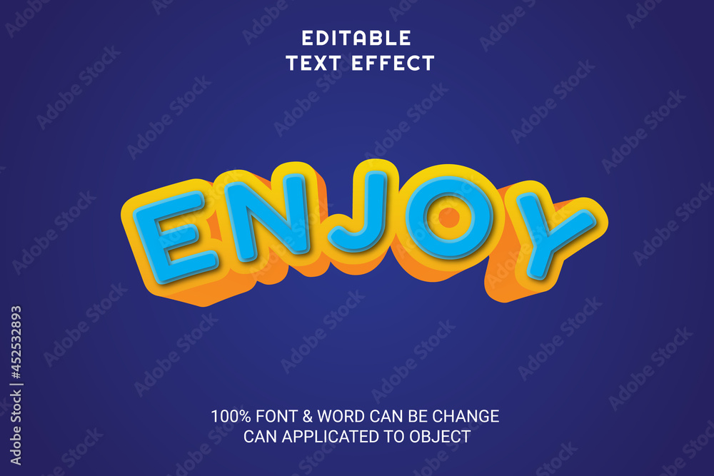 editable playful 3d text effect