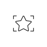 Line icon of star in focus of the camera