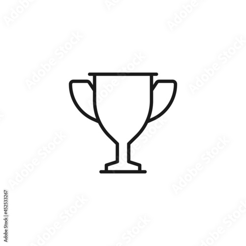 Line icon of winner cup