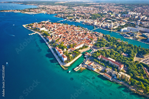 City of Zadar archipelago and historic peninsula aerial view © xbrchx