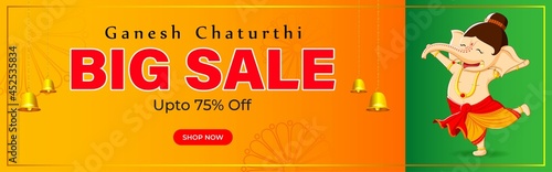 vector illustration for Ganesh Chaturthi sale banner
