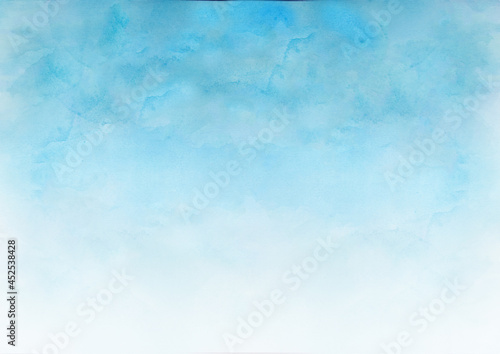 Watercolor illustration art abstract light blue color texture background, hand drawn