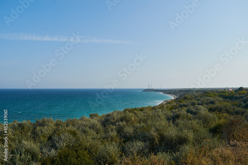 Landscape from Tuzla with the Black Sea and sand