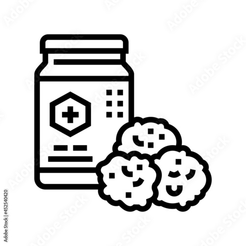 propolis container beekeeping line icon vector. propolis container beekeeping sign. isolated contour symbol black illustration