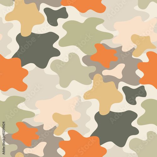 Abstract camouflage seamless pattern
