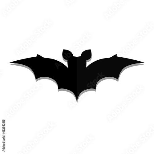 Vector illustration paper bat isolate. For Halloween decoration