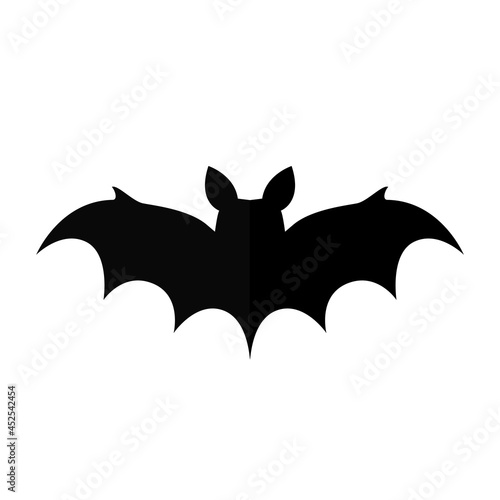 Vector illustration of a big paper bat isolate. For Halloween decoration and holiday banners
