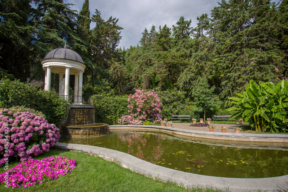 Beautiful Aivazovsky Park in Partenit. Great places on the Crimean peninsula.