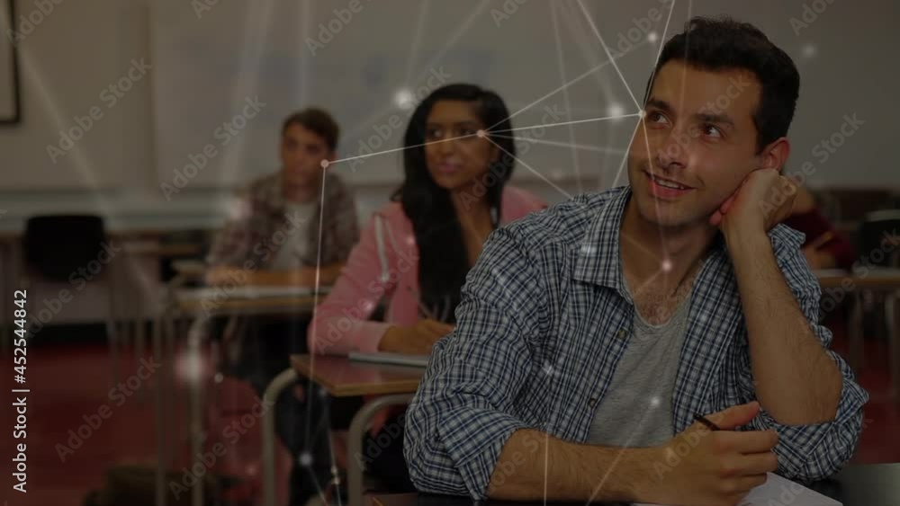 Animation of network of connections over students learning Animation of network of connections over students learning