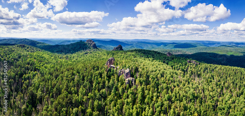 landscape - Rocks in the national park, aerial photography