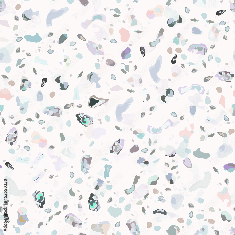 Terrazzo Texture Vector. Flooring Seamless Pattern