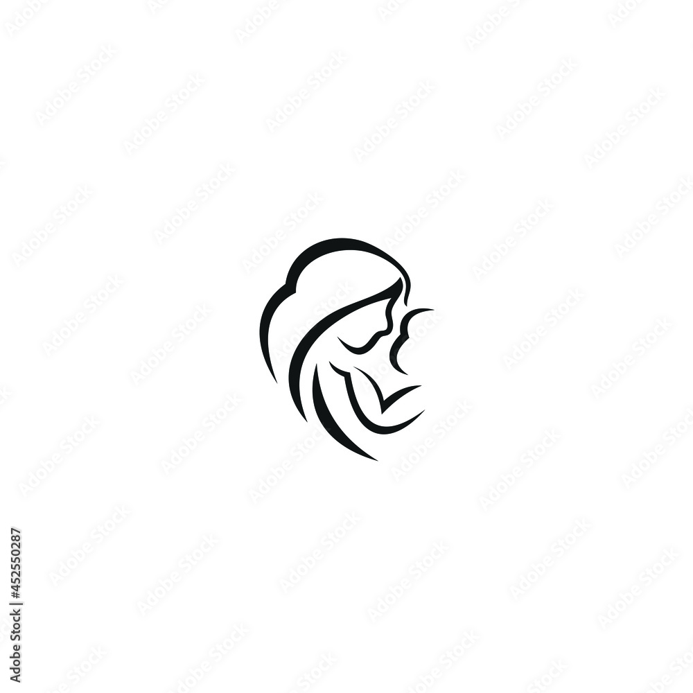 mother's child Illustration of mother and baby mother's child Illustration of mother and baby