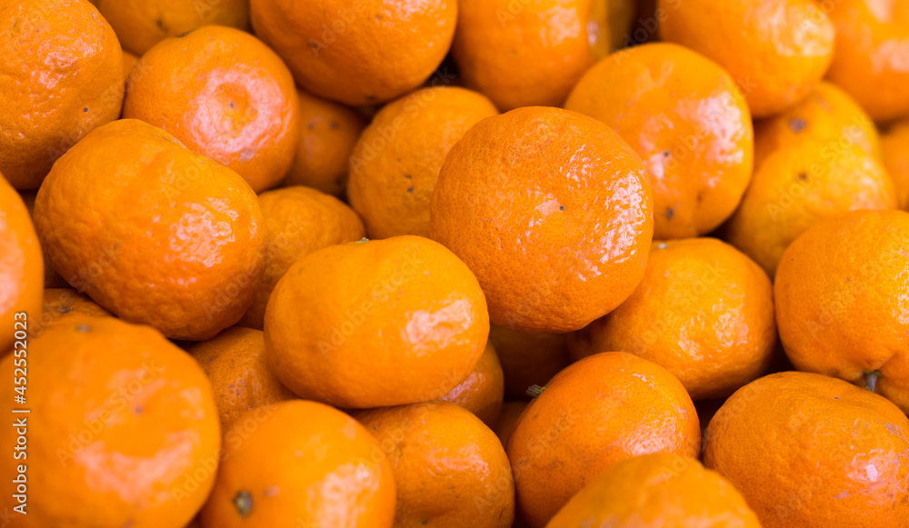 apetitic juicy farm mandarins at market counter apetitic juicy farm mandarins at market counter