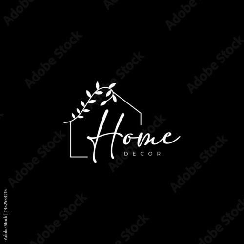 home decoration line logo vector
