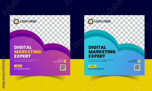 Eye-catchy Beautiful Creative Beautiful Awesome Attractive Easy Editable social Media Post Ads Banner Poster Design for Corporate Business and Marketing Agency photo