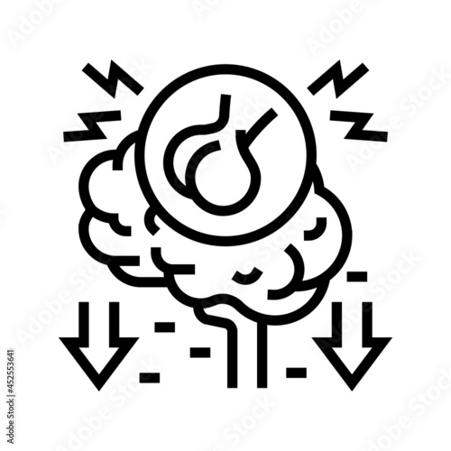 hypopituitarism endocrinology line icon vector. hypopituitarism endocrinology sign. isolated contour symbol black illustration