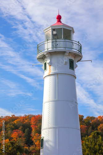 Munising range lighthouse in Michigan upper peninsula