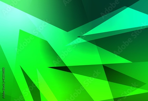 Dark Green vector texture with triangular style.