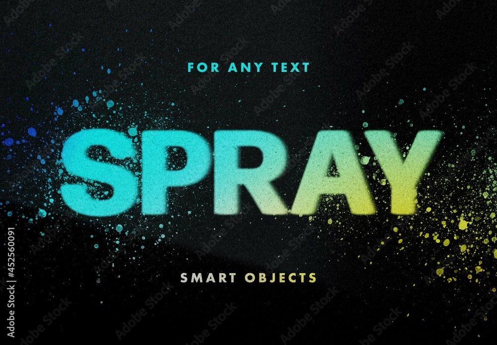 Spray Paint Text Effect Mockup Stock Template Adobe Stock
