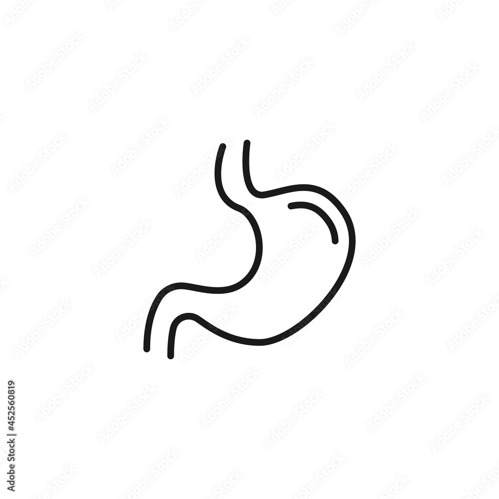 Line icon of stomach Line icon of stomach