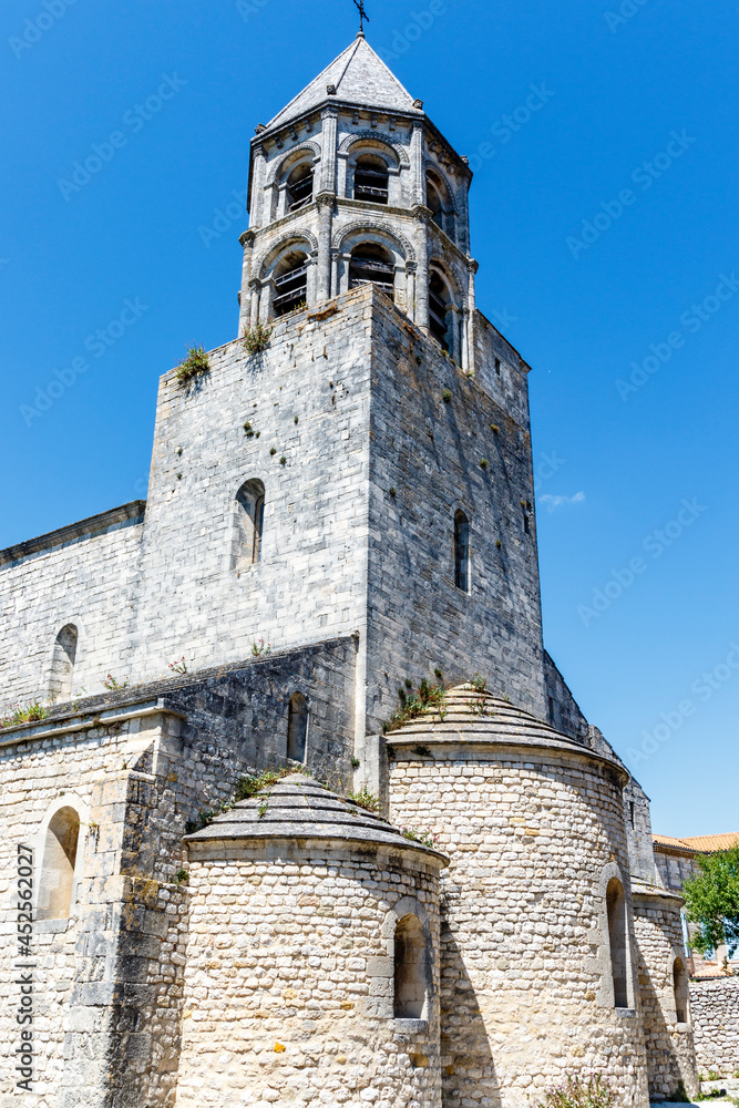 Exterior of the Saint Michel church in La Garde Adhemar, Drôme, France, Europe