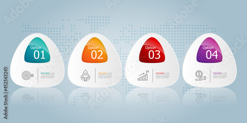 horizontal infogrphics element presentation photo