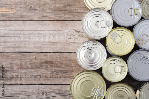 Tin silver cans for tinned food