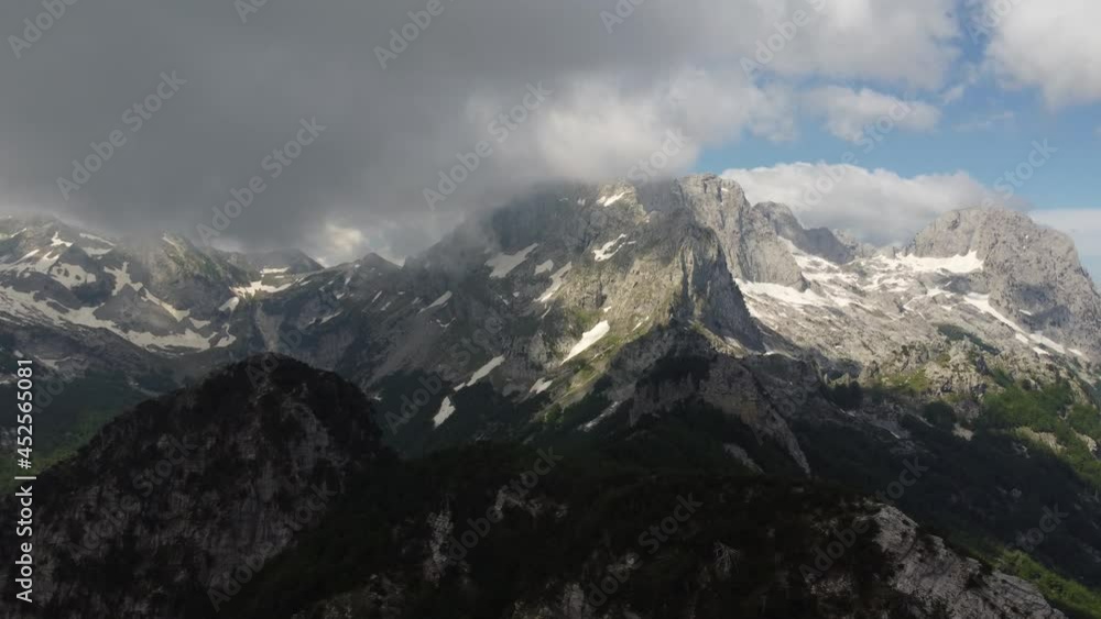 Incredible views in the Albanian Alps summer's day in Albania in the mountains, morning view of beautiful mountain range. Incredible views in the Albanian Alps summer's day in Albania in the mountains, morning view of beautiful mountain range.