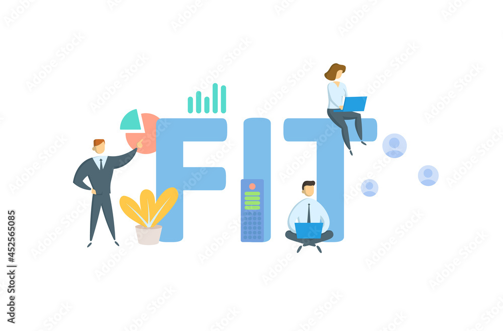 FIT, Federal Income Tax. Concept with keyword, people and icons. Flat vector illustration. Isolated on white. FIT, Federal Income Tax. Concept with keyword, people and icons. Flat vector illustration. Isolated on white.