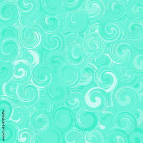 Abstract pattern. Spiral concentric circles on blue background geometric design. Vector illustration.